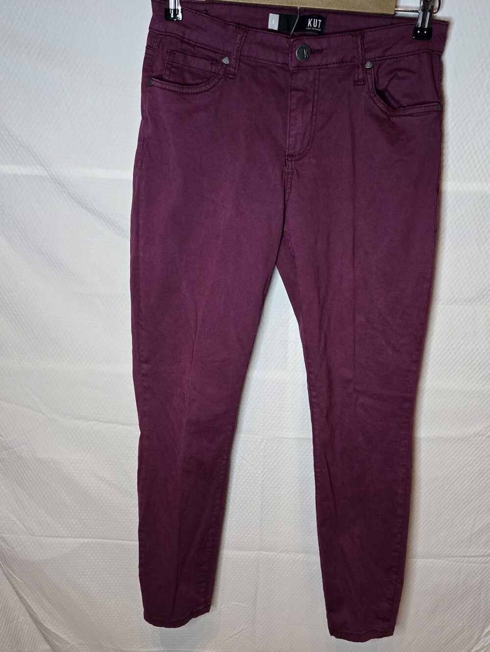 Kut from the Kloth Womens Burgandy Skinny Jeans